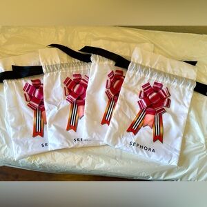 Sephora Gift Bags with Toe-Top Ribbon Design- Gift Pouches, New- 5 Pieces